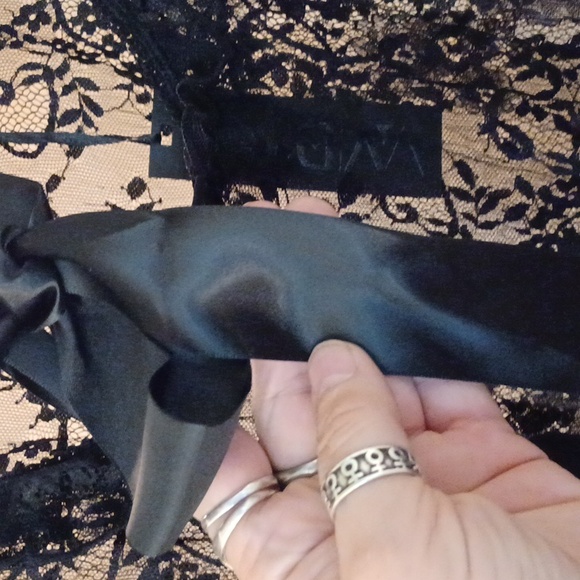 DOLLSKILL WIDOW XXL FORLORN LOVLINESS LACE SHEER TIERED MINI DRESS BLACK - Picture 14 of 15